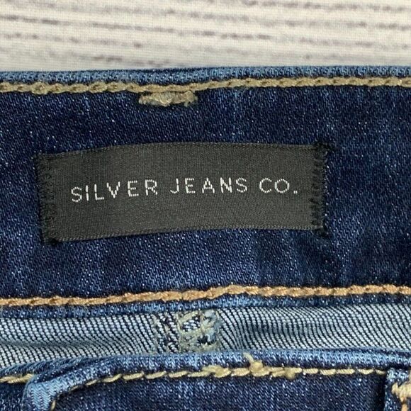 Silver Jeans Avery sz 28 X 31 Straight Dark Wash Inseam 30.5" Stretch - Picture 7 of 11